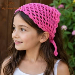 Boho Festival Hair Scarf Crochet Pattern | Retro Triangle Lace Headwrap Digital PDF