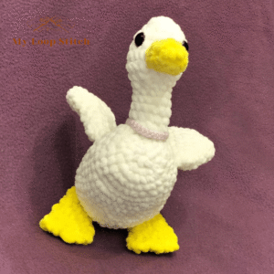 Handmade Crochet Goose Plush Toy – Cute Amigurumi Duck Stuffed Animal