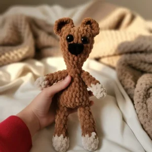 Classic Teddy Bear Crochet Pattern PDF – Amigurumi Brown Bear Plushie Digital Download