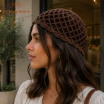 Boho Mesh Bandana Crochet Pattern PDF – Vintage Net Hair Scarf Digital Download