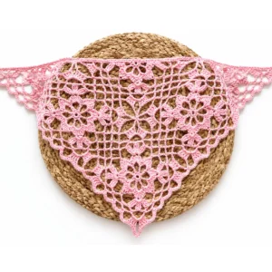 Flower Lace Bandana Crochet Pattern PDF | Boho Head Scarf Pattern | Instant Download
