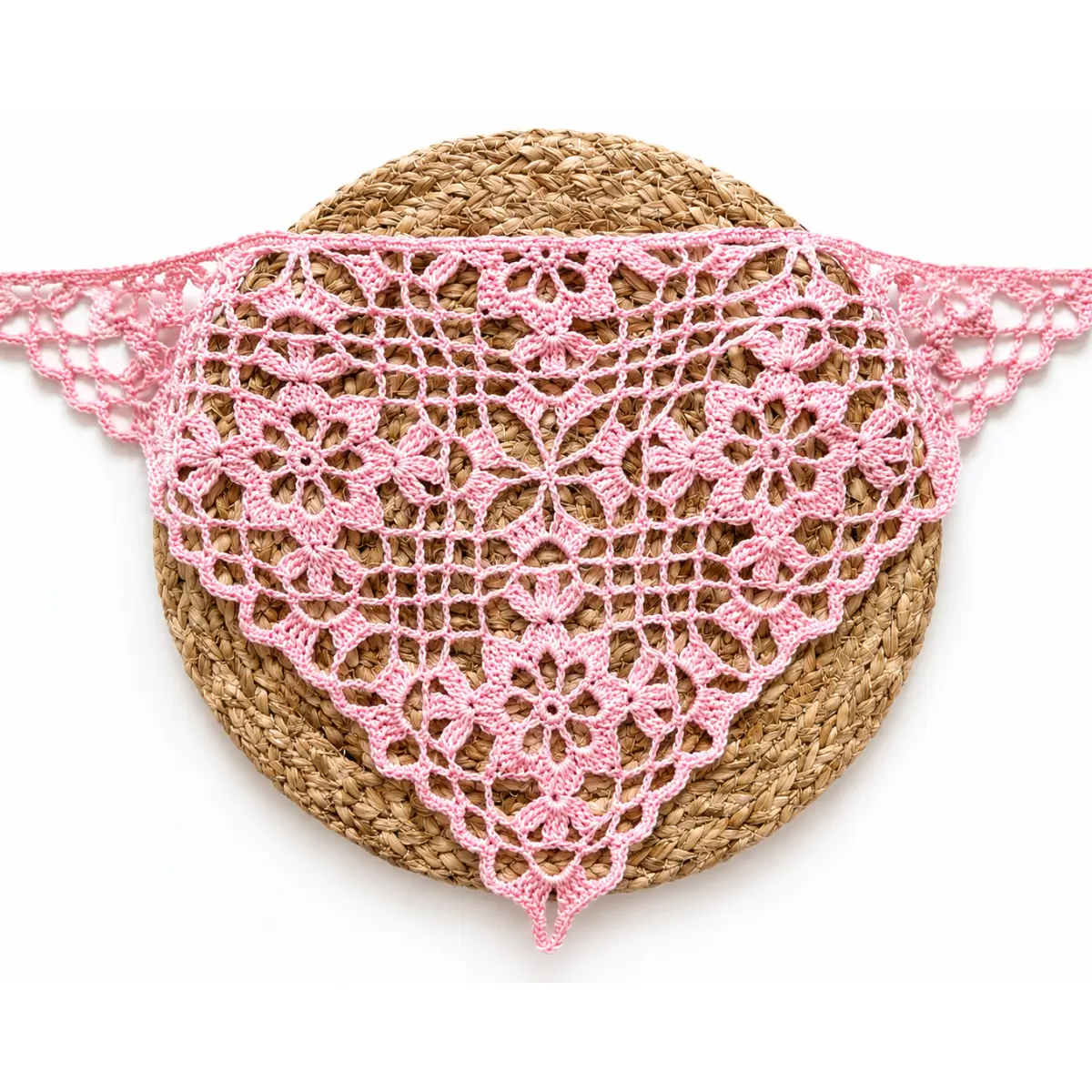 Flower Lace Bandana Crochet Pattern PDF | Boho Head Scarf Pattern | Instant Download Flower Lace Bandana Crochet Pattern PDF | Boho Head Scarf Pattern | Instant Download