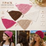 5 Easy Crochet Boho Bandana Pattern | Includes Color Inspiration (PDF)