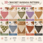 10 Boho Crochet Bandana Patterns Bundle