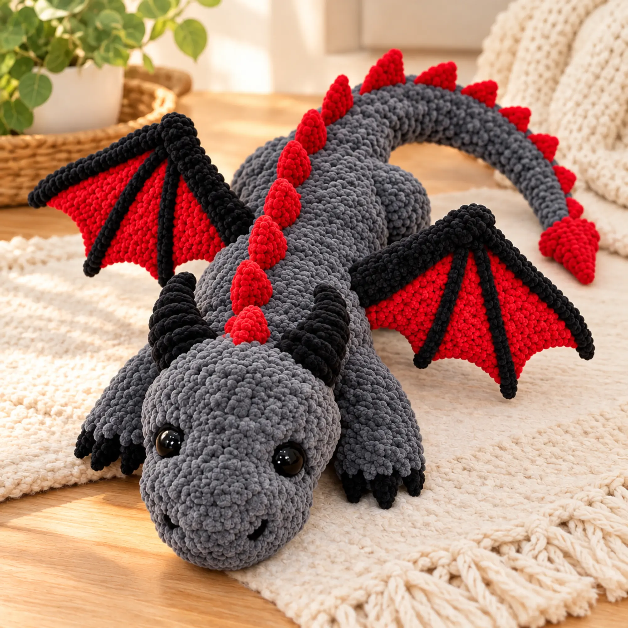 Dragon Crochet Pattern PDF – Grey Dragon Amigurumi Dragon Crochet Pattern PDF – Grey Dragon Amigurumi - Image 3