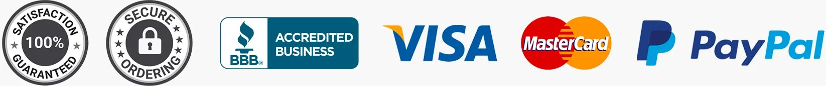 Accepted secure payment methods